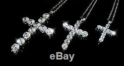 Cross Necklace, Crucifix Pendent / Cubic Zirconia Crystal, CZ Bling