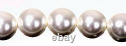Crystals From Swarovski Louison Pearl Necklace Rhodium Plated Authentic 7289s