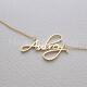 Custom Name Pendant With Chain 14k Yellow Gold Plated