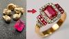 Custom Pink Ruby Jewelry Handmade Vintage Gold Ring With Ruby Stone