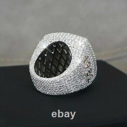 Customize Latter Pinky Ring 5Ct Round Cut Cubic Zirconia 925 Sterling Silver