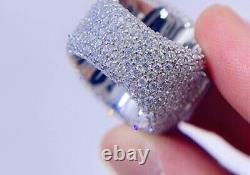 Customize Name Pinky Ring 4Ct Round VVS1 Moissanite 925 White Sterling Silver
