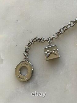 DIOR Bracelet Logo Charms Authentic Dior Beauty Monogrammed Silver Bracelet