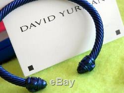 David Yurman Royal Blue Aluminum Renaissance Bracelet 5mm New in Box