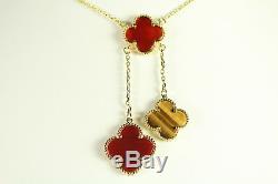 Double Hanging clover necklace