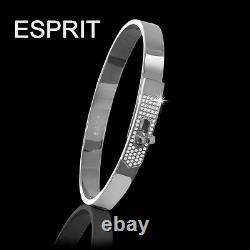 ESPRIT Damen Armreif Armband Edelstahl Silber Strass ESBA11178A600 UVP 79,90