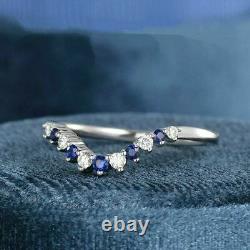 Engagement & Anniversary Wave Style Beautiful Band 14k White Gold 0.85ct Diamond