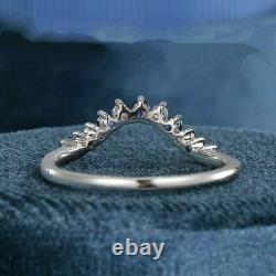 Engagement & Anniversary Wave Style Beautiful Band 14k White Gold 0.85ct Diamond