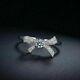 Engagement Wedding Beautiful Bow Style Ring 14k White Gold 1.85 Ct Round Diamond