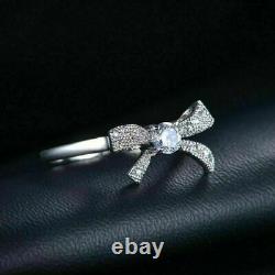 Engagement Wedding Beautiful Bow Style Ring 14K White Gold 1.85 Ct Round Diamond