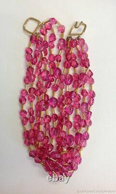 Estate Jewelry Beautiful 6 Row Kenneth Lane Costume Beaded Necklace 17.5