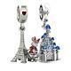 Exclusive Minnie Ad Eiffel Tower And Castle Of Sleeping Beauty Charm Pandora Set