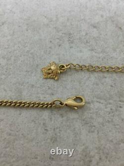 GIANNI VERSACE Medusa Chain Necklace Pendant Gold Color