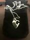 Gucci Necklace Pendant Silver 925 Cutout G Heart No Original Pouch Beautiful