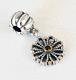 Genuine Pandora Two-tone Sunflower Or Lace Flower Clip 790874czk Retired