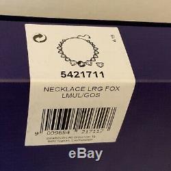 Genuine Swarovski Large March Fox Necklace Gold Tone Sparkling Boxed 5421711