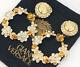 Gianni Versace Rhinestone Circle Dangle Clip-on Earrings Gold-tone #6
