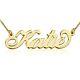 Gold Name Necklace Carrie Style 14k Solid Gold Any Name Necklace Onecklace