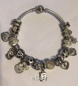 Gorgeous Pandora Bracelet with Beautiful Charms