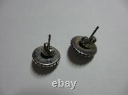 Gorgeous Retired James Avery Sterling & 14k Yg Button Style Earrings-no Res