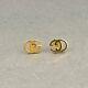 Gucci Earrings Gg Gold Plated Studs Sterling Silver