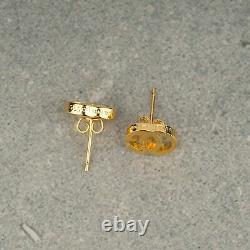 Gucci Earrings GG Gold Plated Studs Sterling silver