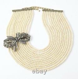 HEIDI DAUS BEST IN BOWS 13 Strands of Pearls Necklace