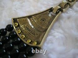 HEIDI DAUS Deco MasterClasp (Jet/Ivory) Multi-Strand Necklace (Orig. $289.95)