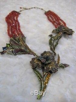 HEIDI DAUS Floral Artistry (Red) 5-Strand Beaded Necklace (Orig. $449.99)