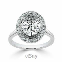 Halo Round Cut 1.20Ct Diamond Engagement Wedding Ring 14k White Gold Over Womens