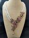 Heidi Daus Blooming Romance Pave Crystal Rose Drop Necklace Pink Nwt