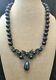 Heidi Daus Blueberry Cluster Crystal Drop Necklace Nwt Beautiful Blue