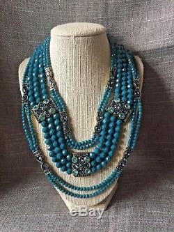 Heidi Daus Boho Beauty Multi-Strand Crystal-Accented Station Necklace