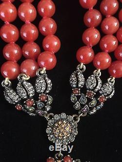 Heidi Daus Endless Beauty 3-Row Beaded Drop Necklace Be the Belle of the Ball