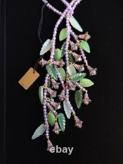 Heidi Daus Floral Bells Beaded Crystal Lariat Necklace NWT BEAUTIFUL