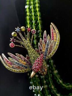 Heidi Daus For the Birds Bird-Design Crystal Multistrand 20-1/4 Necklace NEW
