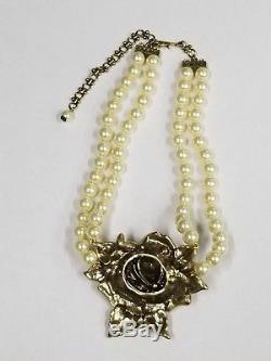 Heidi Daus Red Rose Pearl Enchanted Beauty And The Beast Necklace