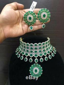High quality kundan Meenakari Pearl Drops Choker Bridal Indian jewelry set