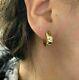 Huggie Hoop Women's Exclusive Earrings 14k Yellow White Gold Plated