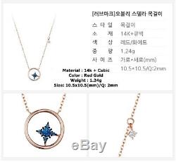 Hwayugi A Korean Odyssey Goods Ohvely Stella Star Necklace Red Gold 14K NLKS4037