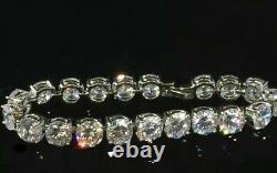 Iced out 7mm Tennis Bracelet made w Swarovski 6A Diamond 18K Platinum Finish 6.5