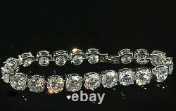 Iced out 7mm Tennis Bracelet made w Swarovski Diamond 18K Platinum Finish 7.5