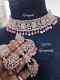 Indian Bollywood Style Fashion Jewelry Cz Ad Wedding Silver Choker Necklace Set