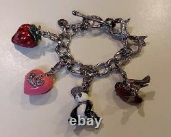 JUICY COUTUREBow Rhinestone Bracelet with 4 Rare & Limited Edition CharmsNEW