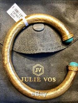 JULIE VOS Catalina Demi Hinge Cuff in TURQUOISE BLUE! Beautiful! Free Shipping