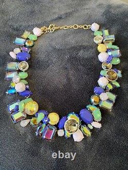 J. Crew Mixed Blue Pastel Brulee Necklace
