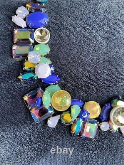 J. Crew Mixed Blue Pastel Brulee Necklace