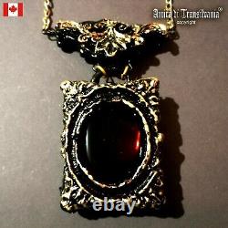 Jewelry woman fashion necklace pendant victorian style black mirror vintage goth