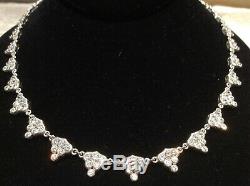 Judith Ripka 925 Sterling Silver 6.55 cttw Diamonique Necklace 18-20 Inches Long