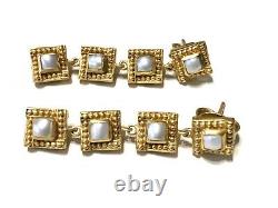 Julie Vos Isabel Tier 24k Gold Plate Pearl Dangle Earrings